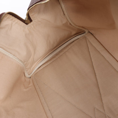 HERMES Victoria 43 Taurillon x Toile Travel Bag in Brown x Beige