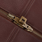 HERMES Victoria 43 Taurillon x Toile Travel Bag in Brown x Beige