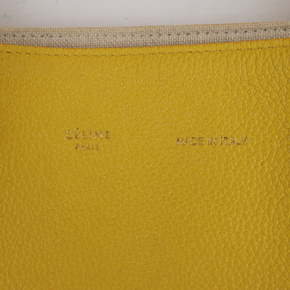 Petit sac à bandoulière en cuir Cabas Phantom de Céline, jaune