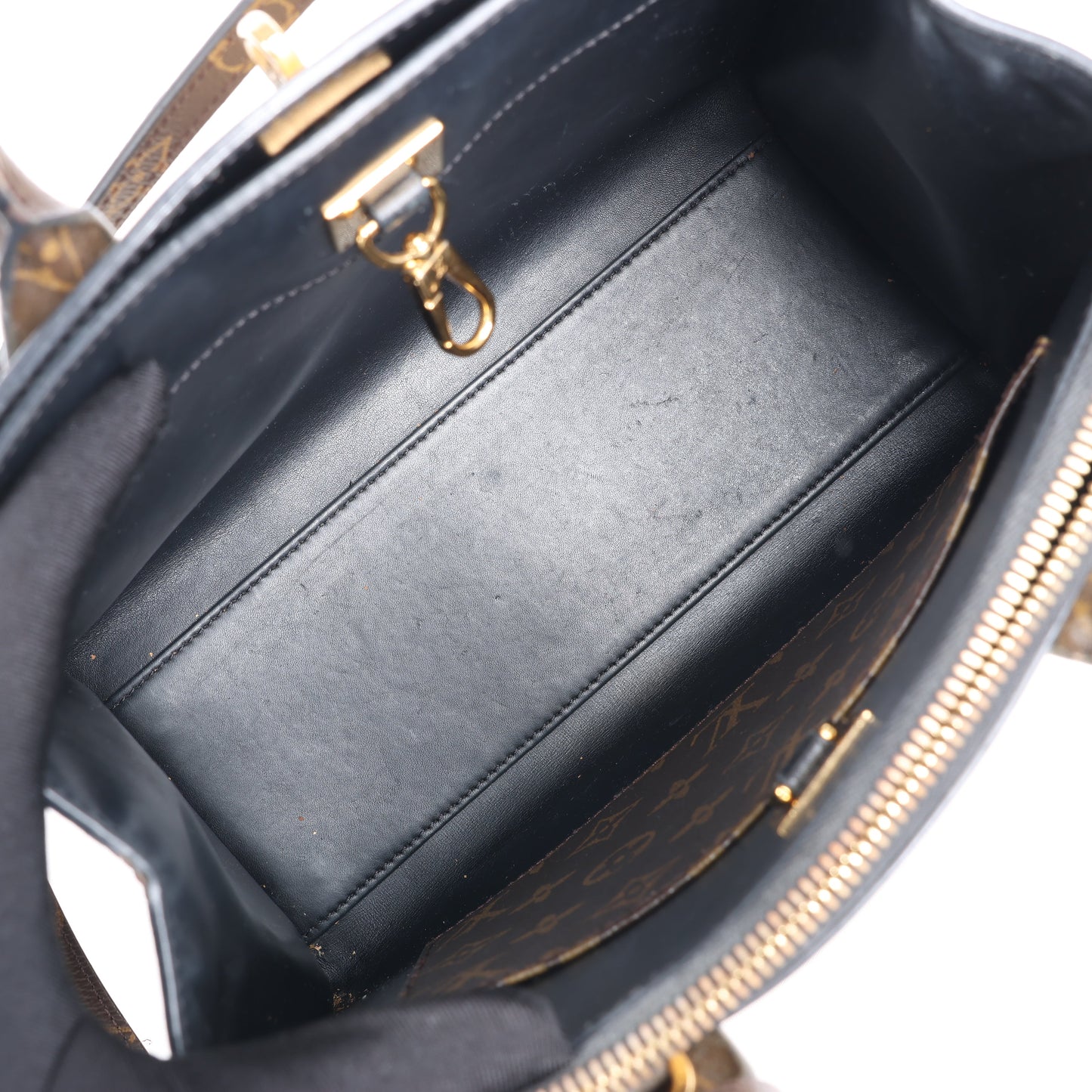 Louis Vuitton LV Logo City Steamer PM Handbag in Beige x Black