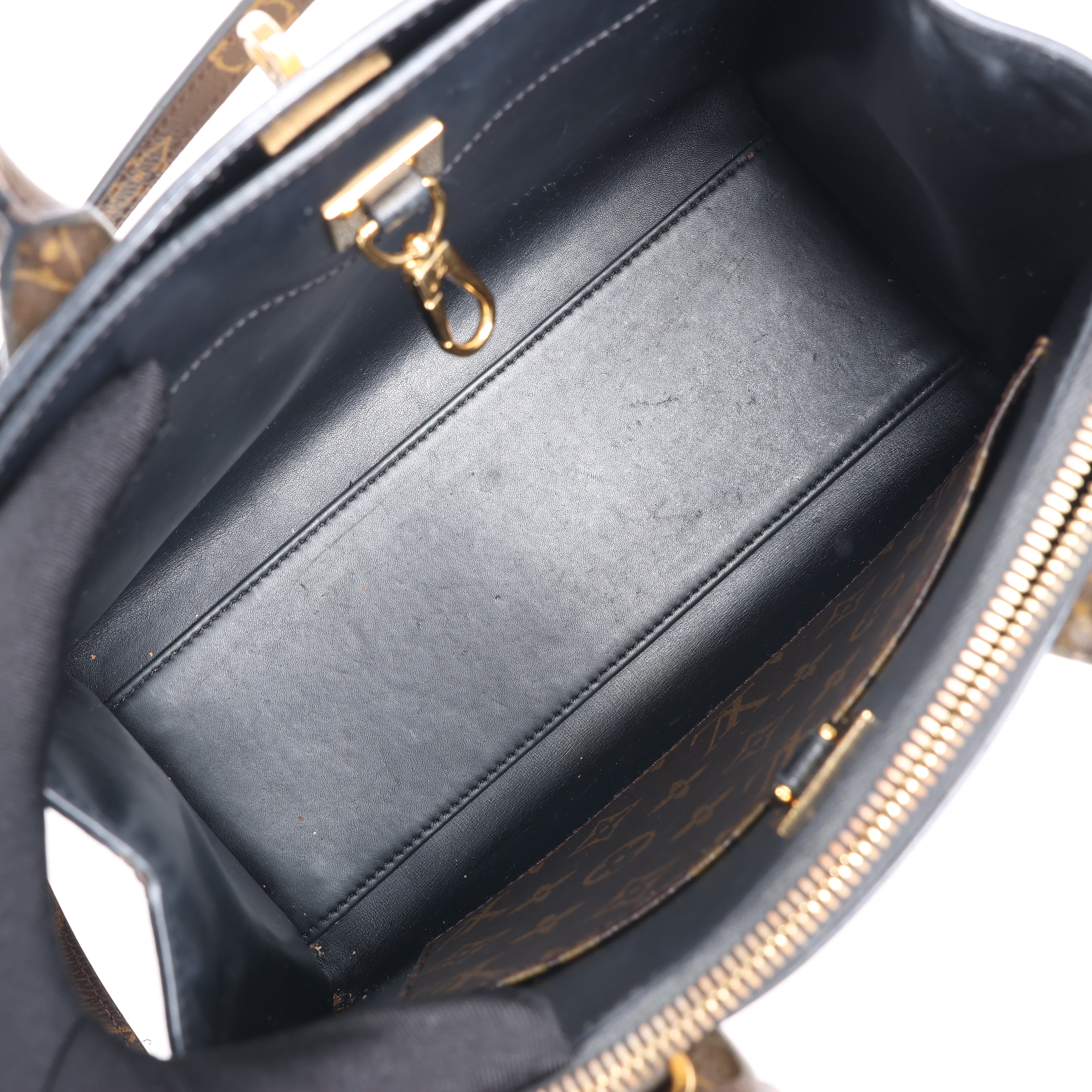 Louis Vuitton LV Logo City Steamer PM Handbag in Beige x Black