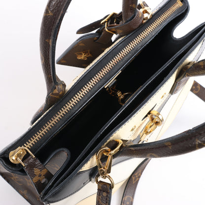Louis Vuitton LV Logo City Steamer PM Handbag in Beige x Black