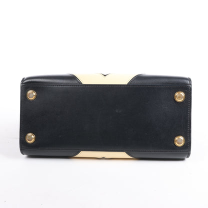 Louis Vuitton LV Logo City Steamer PM Handbag in Beige x Black