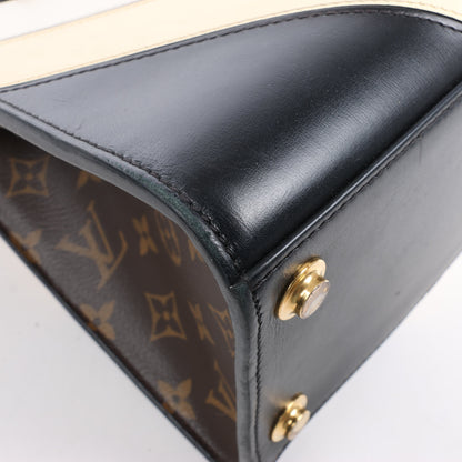 Louis Vuitton LV Logo City Steamer PM Handbag in Beige x Black