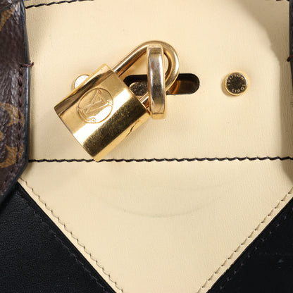 Louis Vuitton LV Logo City Steamer PM Handbag in Beige x Black