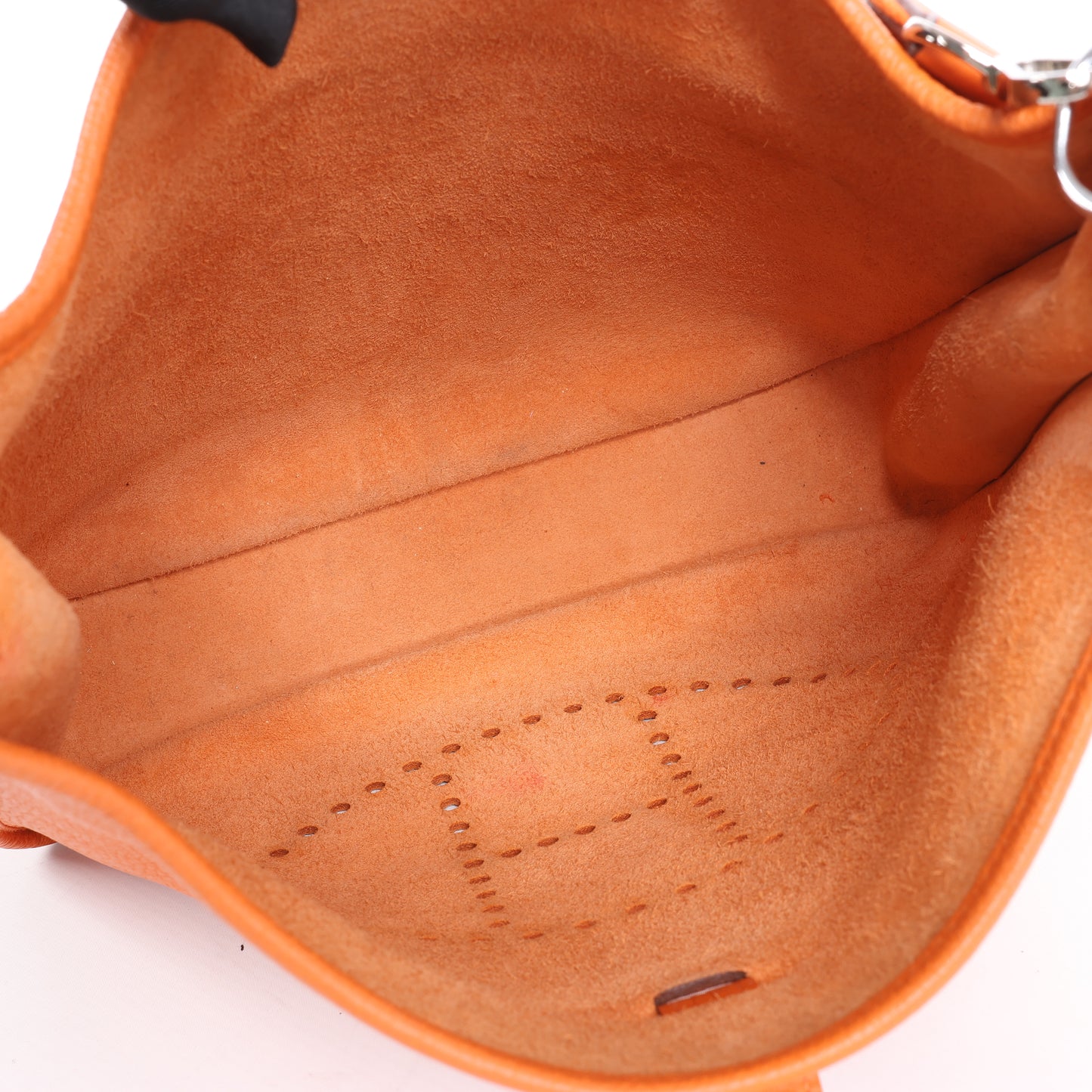 HERMES Evelyne 1 33 GM Taurillon Clemence Orange Silver Metal Fittings Shoulder bag  □JO: 2011
