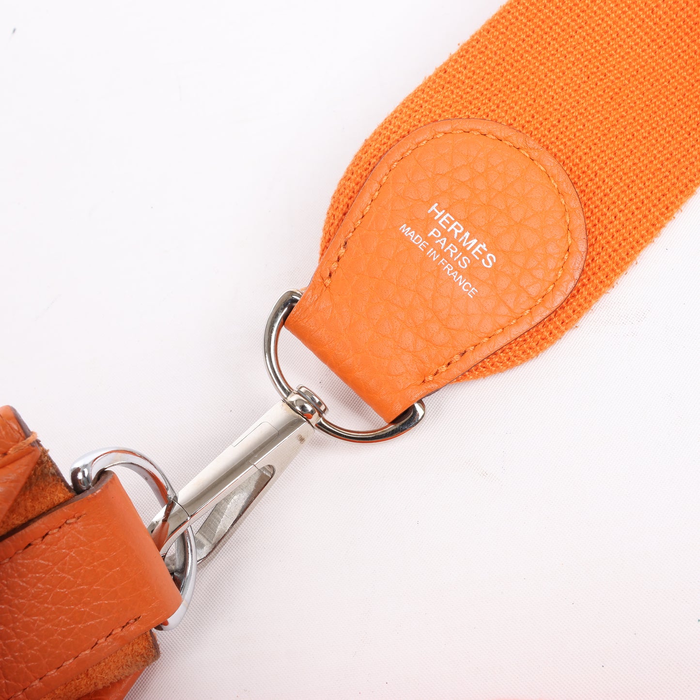 HERMES Evelyne 1 33 GM Taurillon Clemence Orange Silver Metal Fittings Shoulder bag  □JO: 2011