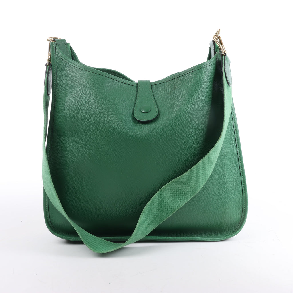 Hermès Evelyne 1 33 GM Cushbell Vert bengale Gold Metal Fittings □B: 1998