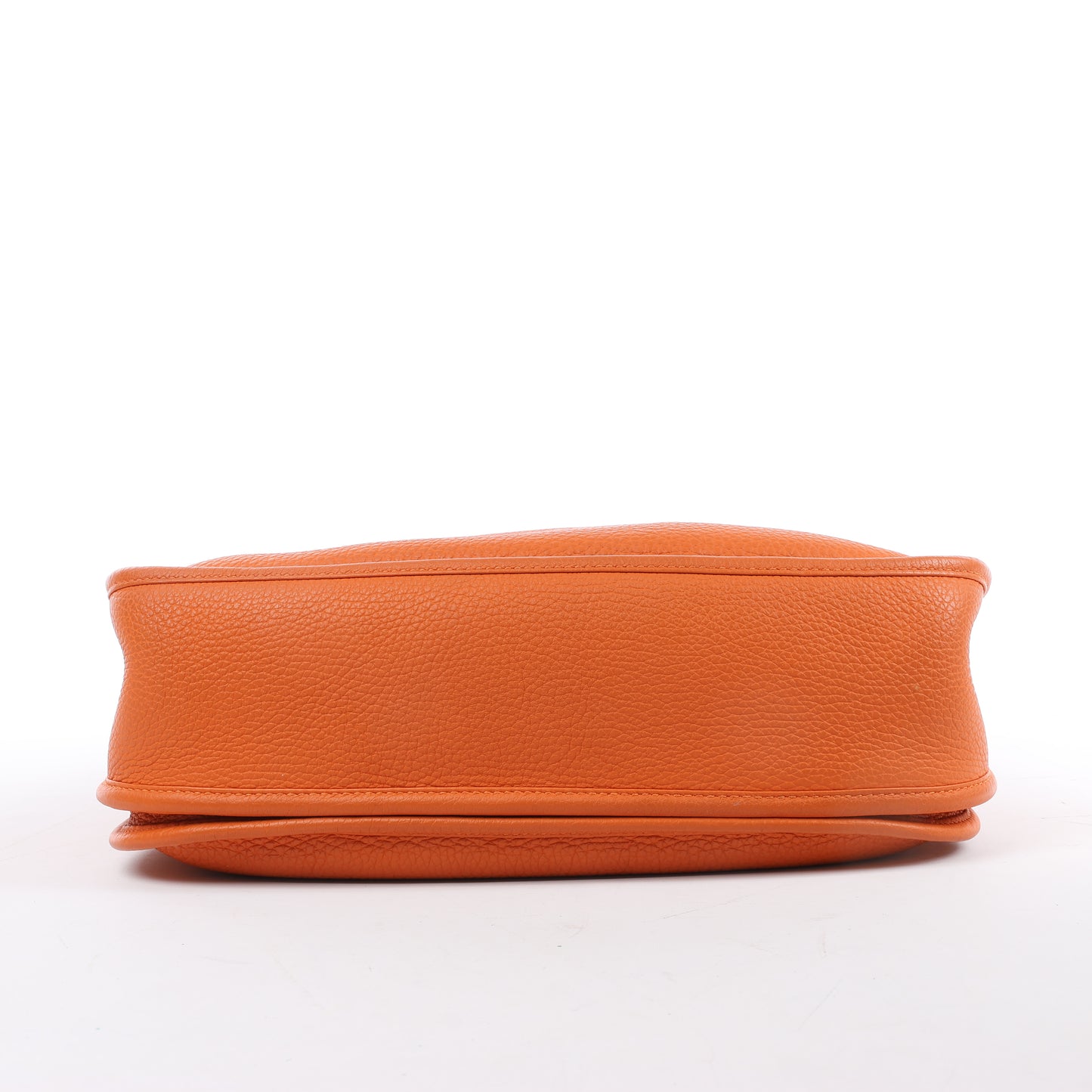 HERMES Evelyne 1 33 GM Taurillon Clemence Orange Silver Metal Fittings Shoulder bag  □JO: 2011