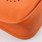 HERMES Evelyne 1 33 GM Taurillon Clemence Orange Silver Metal Fittings Shoulder bag  □JO: 2011