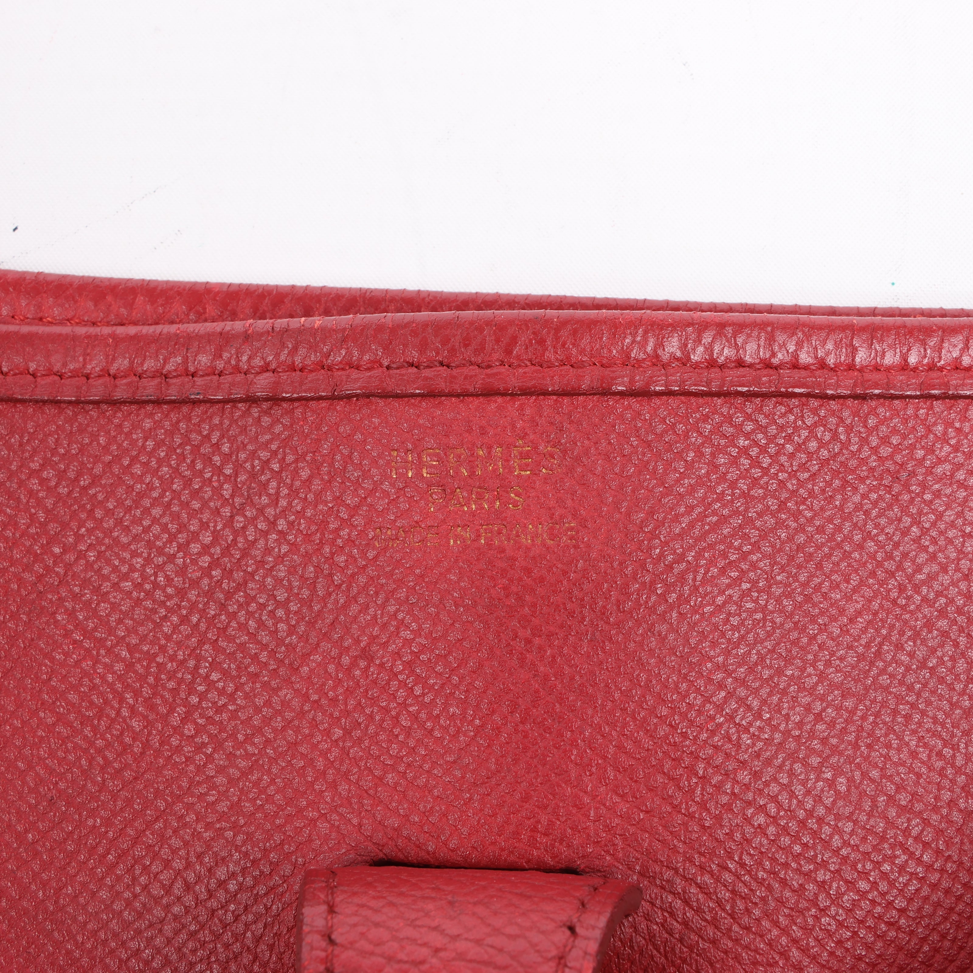 Hermès Evelyne 1 33 GM Cushbell Red Gold Metal Fittings A: 1997