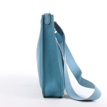 Hermès Evelyne 1 29 PM Taurillon Clémence Bleu Jean Garnitures en métal argenté □H: 2004