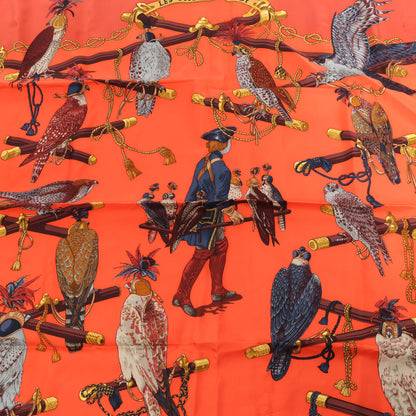 Hermès Carré 90 "LES OISEAUX DU ROY" Silk Scarf
