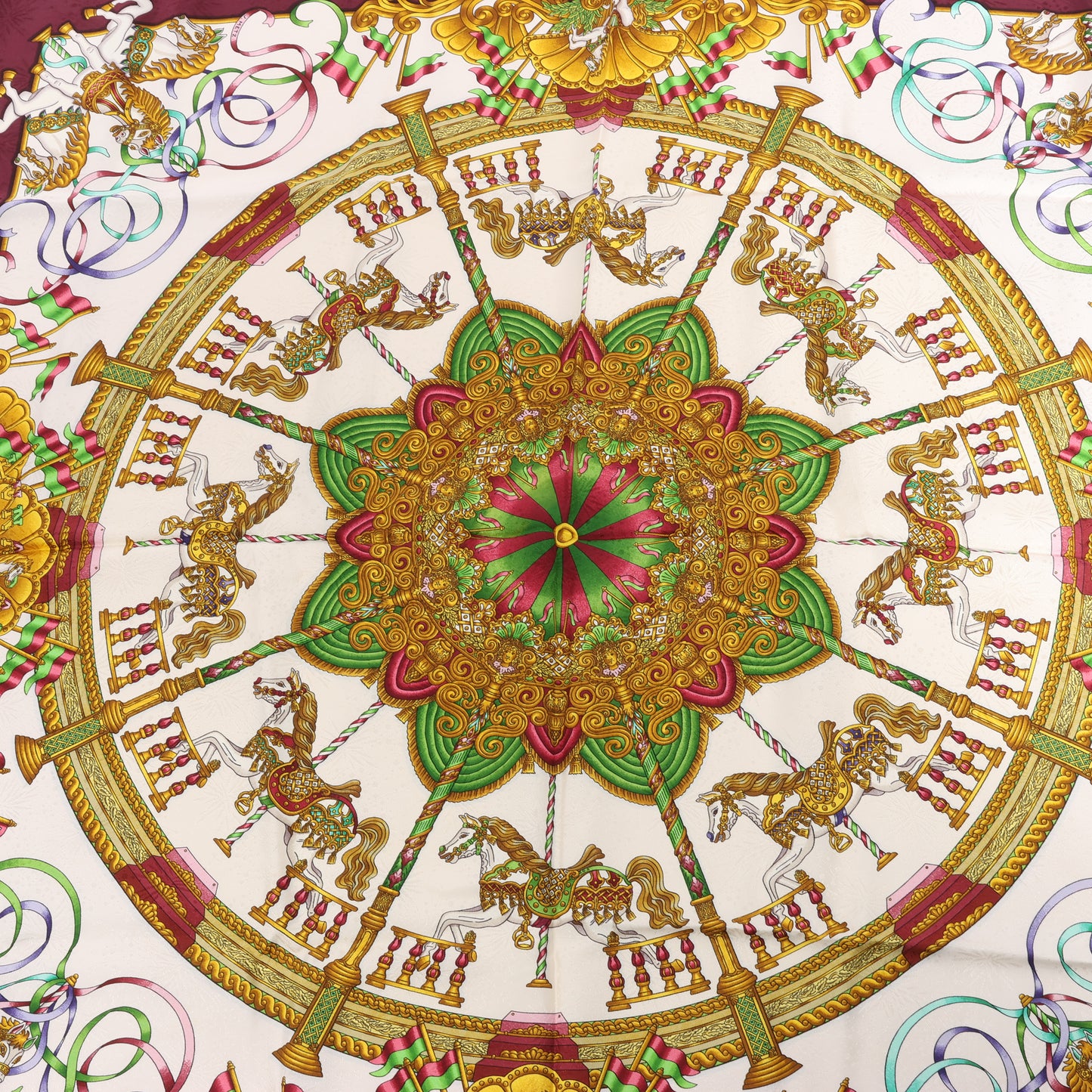Hermes Carré 90 "LUNAPARK " 100% Silk Scarf