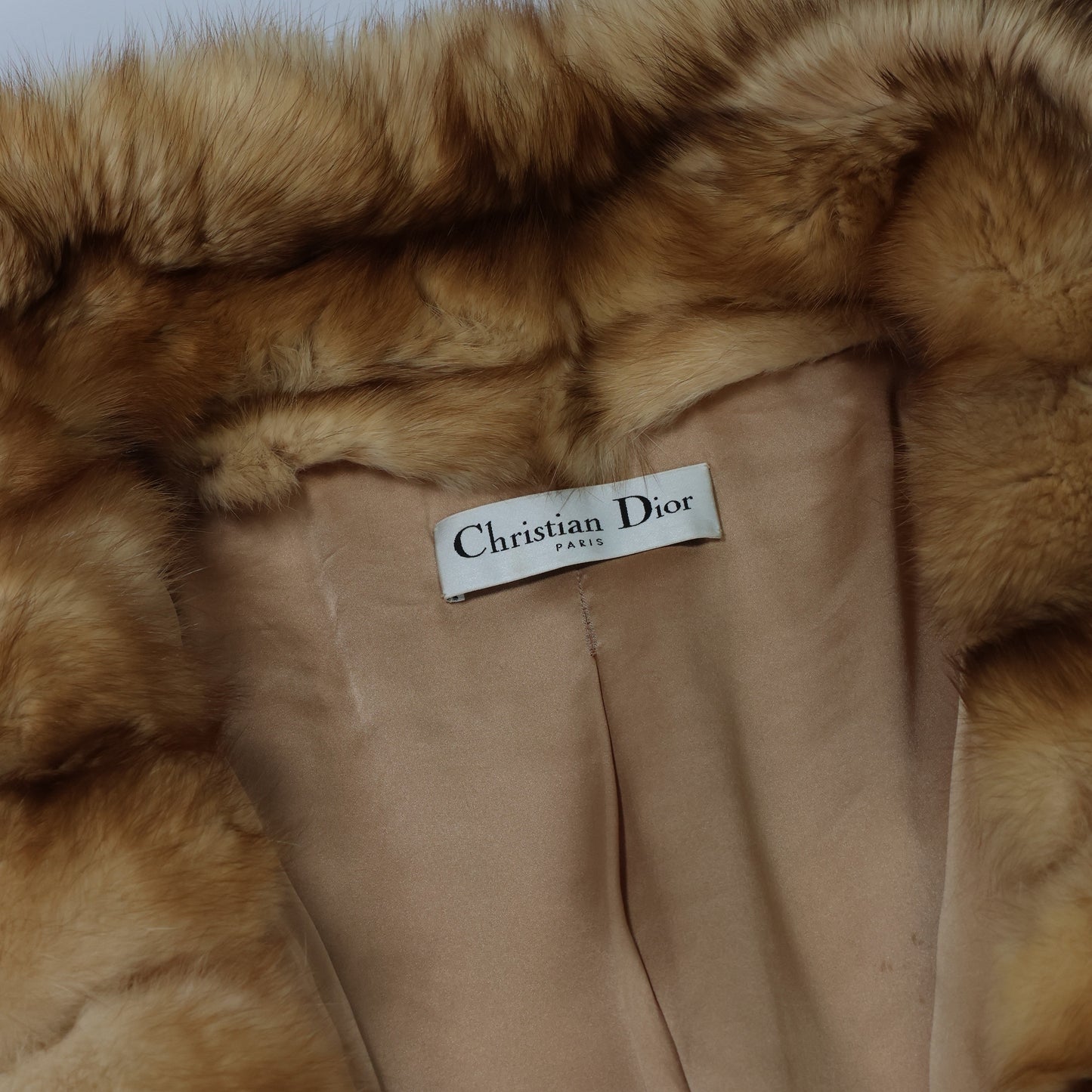 Vintage Christian Dior Paris Golden Marten Fur Coat