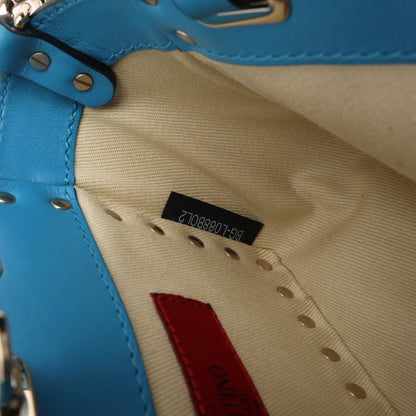 Valentino Garavani Rockstud Mini Leather 2Way Handbag in Blue