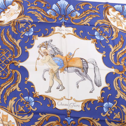 Hermes Carré 90 "Cheval Turc" 100% Silk Scarf