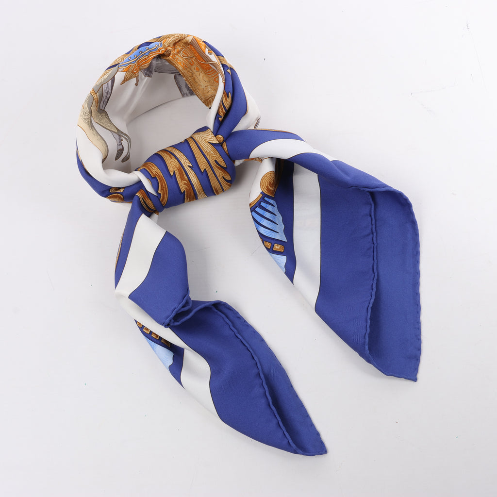 Hermes Carré 90 "Cheval Turc" 100% Silk Scarf