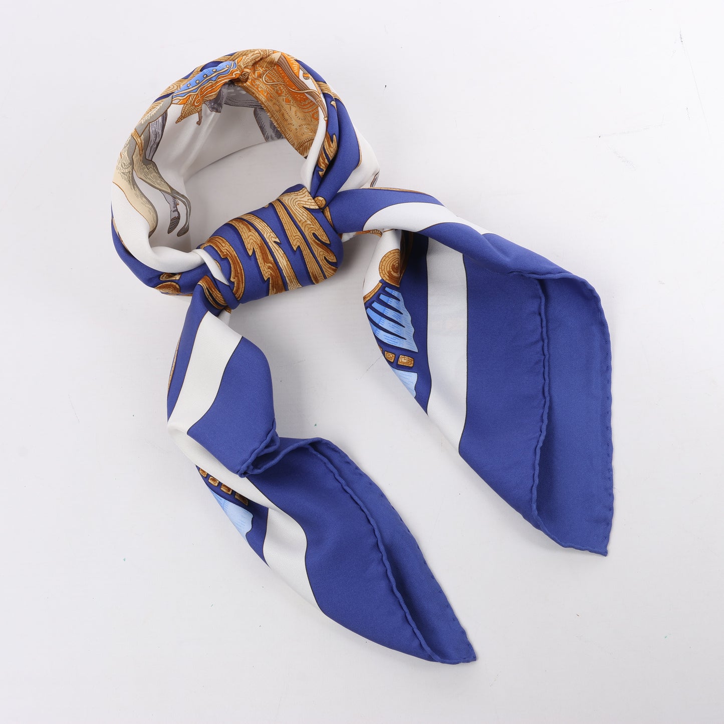 Hermes Carré 90 "Cheval Turc" 100% Silk Scarf