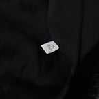 Valentino Black Mink Fur Capelet with Crystal Embellishments - Elegant Evening Wear