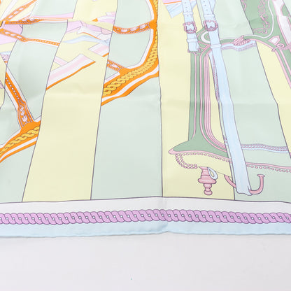 Hermes Carré 90 "LA BERLINE BAYADERE" Silk handkerchief in Pastel
