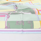 Hermes Carré 90 "LA BERLINE BAYADERE" Silk handkerchief in Pastel