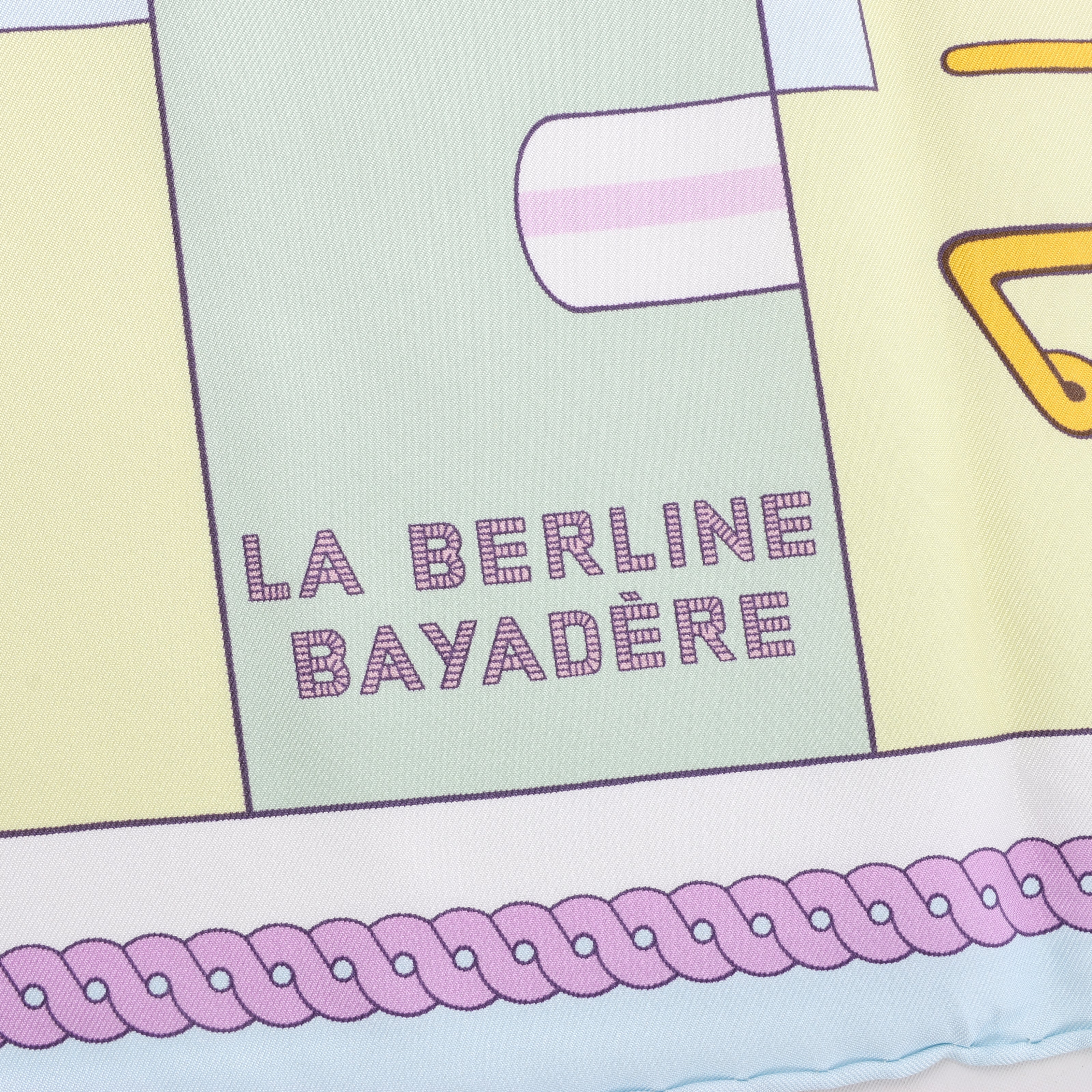 Hermes Carré 90 "LA BERLINE BAYADERE" Silk handkerchief in Pastel