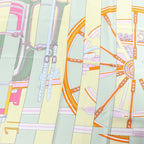 Hermes Carré 90 "LA BERLINE BAYADERE" Silk handkerchief in Pastel