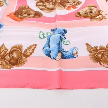 Hermes Carré 90 "CONFIDENTS DESCOEURS " Silk handkerchief in Pink