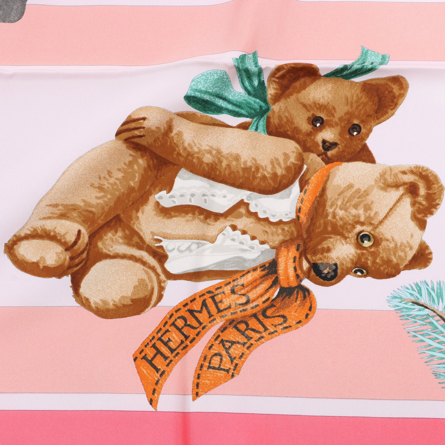 Hermes Carré 90 "CONFIDENTS DESCOEURS " Silk handkerchief in Pink