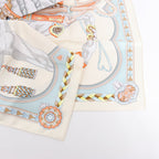 Hermes Carré 90 "HARNAIS DE COEUR" Silk handkerchief in Multicolor