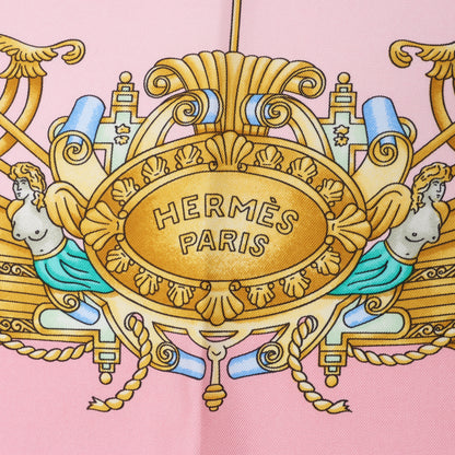 Hermes Carré 90 "VOILES DE LUMIERE" Silk handkerchief in Pink