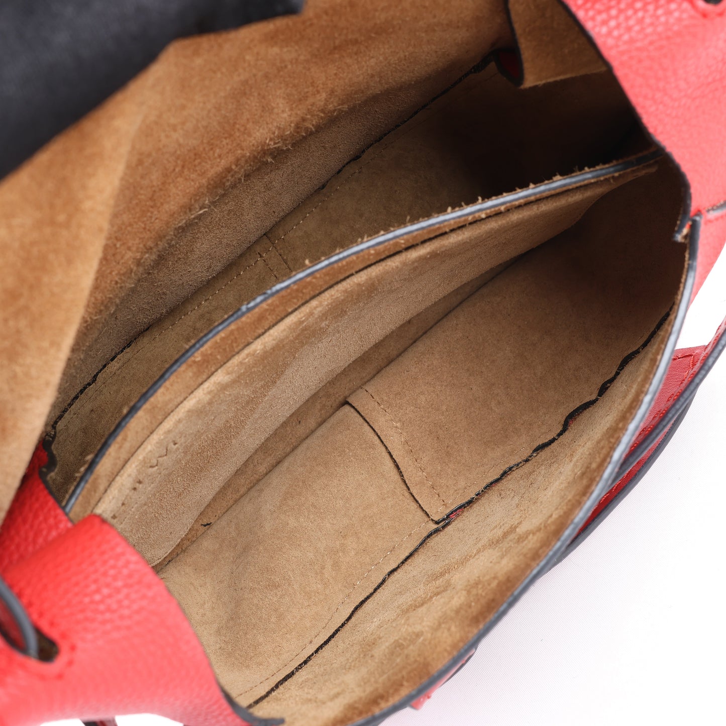 LOEWE Gate Soft Grain Leather Mini Crossbody Bag Scarlet Red Burnt Red