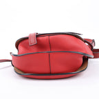 LOEWE Gate Soft Grain Leather Mini Crossbody Bag Scarlet Red Burnt Red