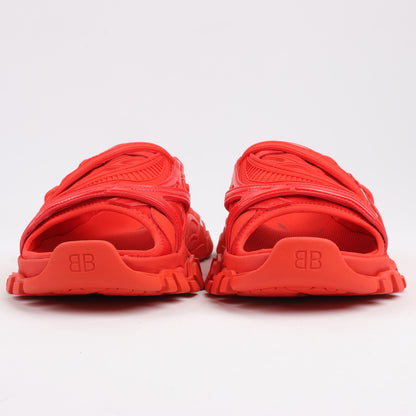 Sandales Balenciaga en tissu et caoutchouc, rouge 618083, pointure 39