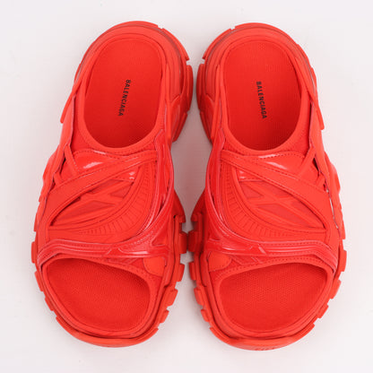 Sandales Balenciaga en tissu et caoutchouc, rouge 618083, pointure 39