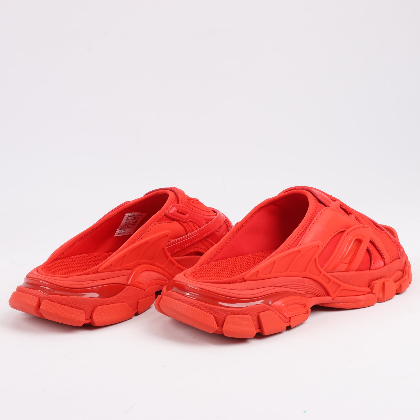 Sandales Balenciaga en tissu et caoutchouc, rouge 618083, pointure 39