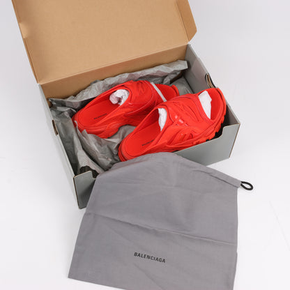 Sandales Balenciaga en tissu et caoutchouc, rouge 618083, pointure 39
