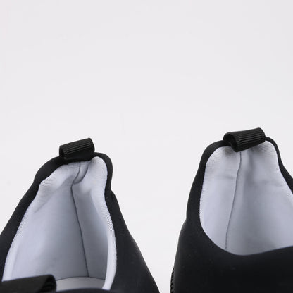 Pierre Hardy Sneaker aus Leder und Stoff in Schwarz und Marineblau, Größe 37 EU