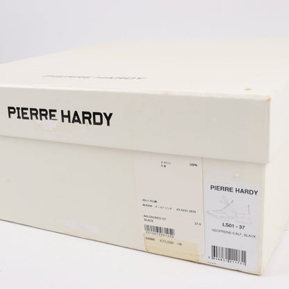 Pierre Hardy Sneaker aus Leder und Stoff in Schwarz und Marineblau, Größe 37 EU