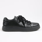 PRADA Logo Leather Sneakers in Black × White 1E282N, Size 37.5 EU