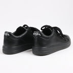 PRADA Logo Leather Sneakers in Black × White 1E282N, Size 37.5 EU