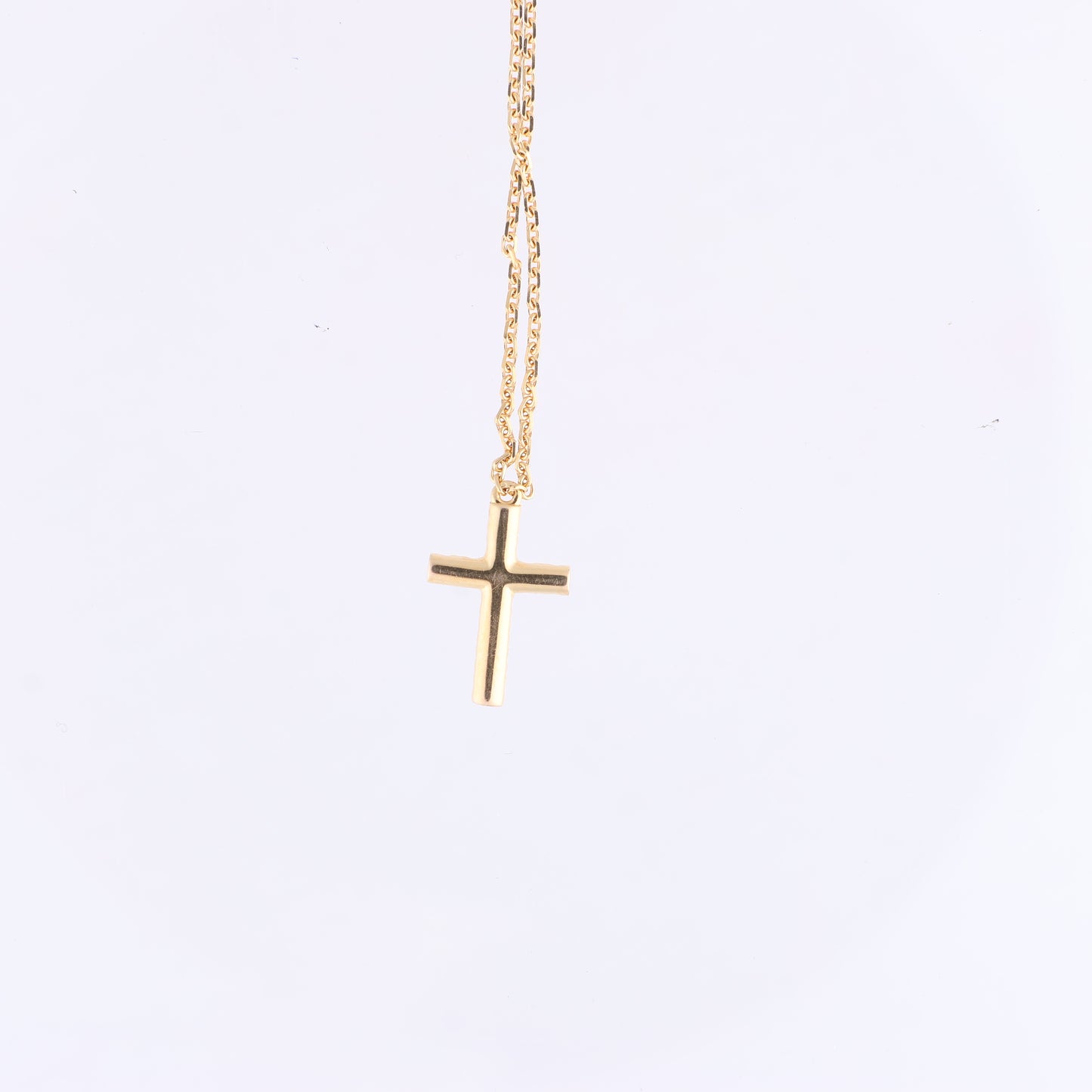 Collier Croix Cartier en saphir rose 750 (YG) 2,9 g