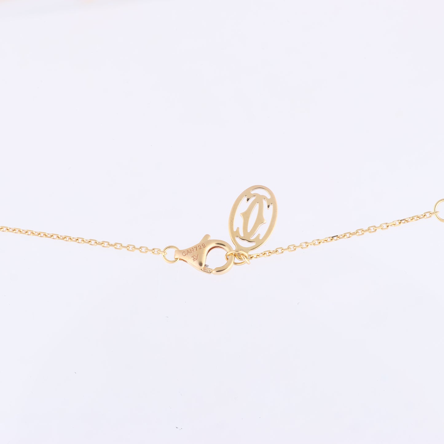 Collier Croix Cartier en saphir rose 750 (YG) 2,9 g