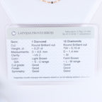 Non Signe / Unsigned Rose Gold (18k) chain and pendant set with 11 natural diamonds