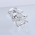 Non Signe / Unsigned Black diamond Earrings K18WG 10.6g, 2.45 ct