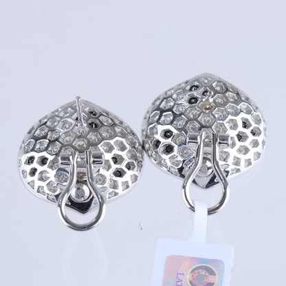 Boucles d'oreilles en diamant noir non signé K18WG 10,6 g, 2,45 ct
