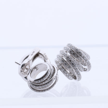 Boucles d'oreilles en or blanc et diamants De Grisogono