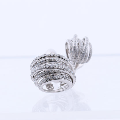 Boucles d'oreilles en or blanc et diamants De Grisogono