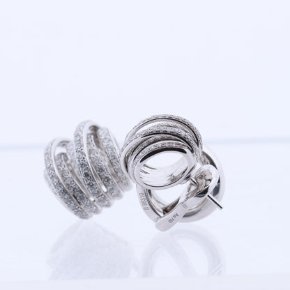 Boucles d'oreilles en or blanc et diamants De Grisogono
